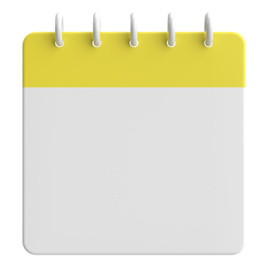 Boş takvim. Üç boyutlu takvim. 3B illüstrasyon.