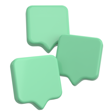 Konuşma balonu. Sohbet balonu. 3B illüstrasyon.