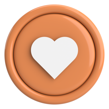 Düğme gibi. İkon gibi. 3B illüstrasyon.