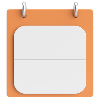 Boş takvim. Üç boyutlu takvim. 3B illüstrasyon.