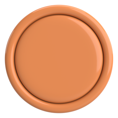 Üç boyutlu daire düğmesi. Boş tuş. 3B illüstrasyon.