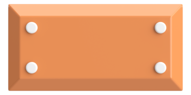 Üç boyutlu düğme. Boş tuş. 3B illüstrasyon.