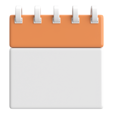 Boş takvim. Üç boyutlu takvim. 3B illüstrasyon.