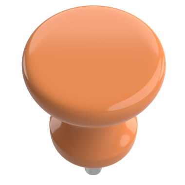 Pimi çek. Çizim iğnesi. Üç boyutlu pim. 3B illüstrasyon.