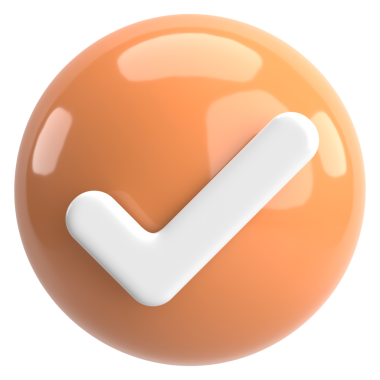 3 boyutlu onay kutusu. İşaretle. 3B illüstrasyon.