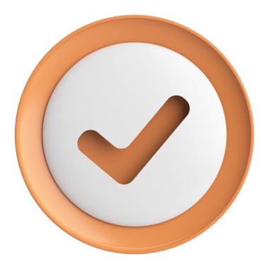 3 boyutlu onay kutusu. İşaretle. 3B illüstrasyon.