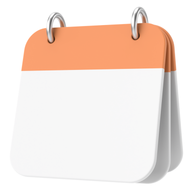 Boş takvim. Üç boyutlu takvim. 3B illüstrasyon.