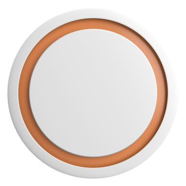 Üç boyutlu daire düğmesi. Boş tuş. 3B illüstrasyon.