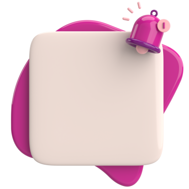 Üç boyutlu uyarı kutusu. 3B illüstrasyon.