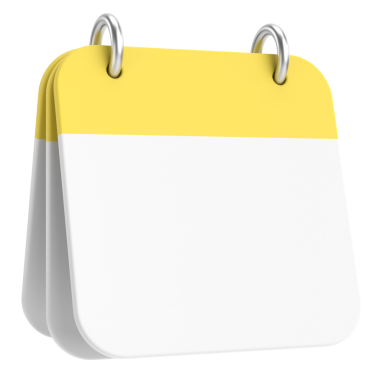 Boş takvim. Üç boyutlu takvim. 3B illüstrasyon.