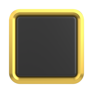 Lüks düğmesi. Boş tuş. 3B illüstrasyon.