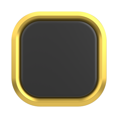 Lüks düğmesi. Boş tuş. 3B illüstrasyon.