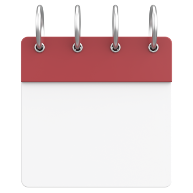 Boş takvim. Üç boyutlu takvim. 3B illüstrasyon.