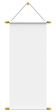 Kaydırma kağıdı. Mesaj kutusu. 3B illüstrasyon.