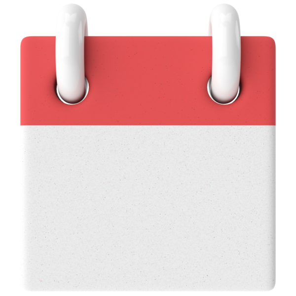 Boş takvim. Üç boyutlu takvim. 3B illüstrasyon.