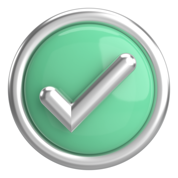 3 boyutlu onay kutusu. İşaretle. 3B illüstrasyon.