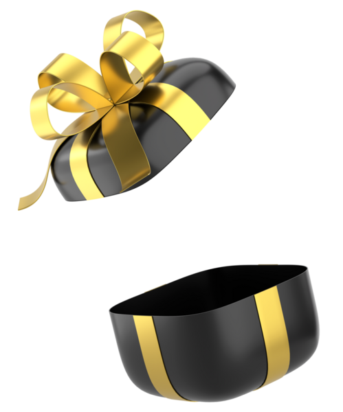 Hediye Kutusu açıldı. Üç boyutlu hediye kutusu. 3B illüstrasyon.