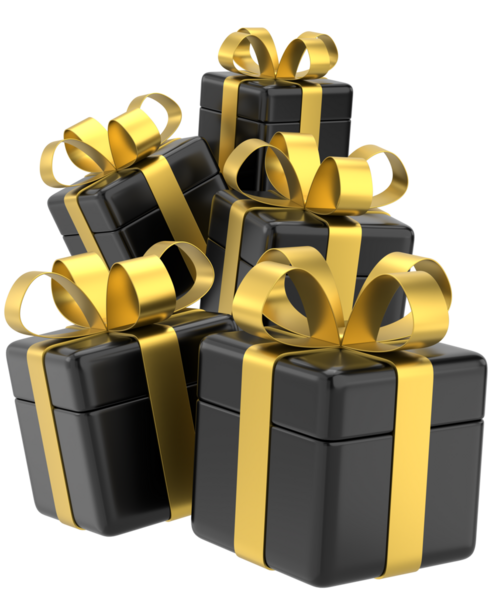 Kara Cuma için 3 boyutlu hediye kutusu. 3B illüstrasyon.