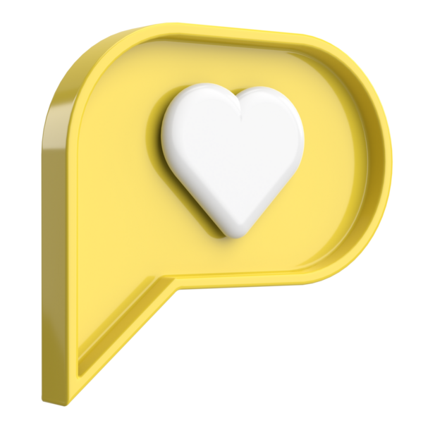 İkon gibi. Sohbet balonu. 3B illüstrasyon.