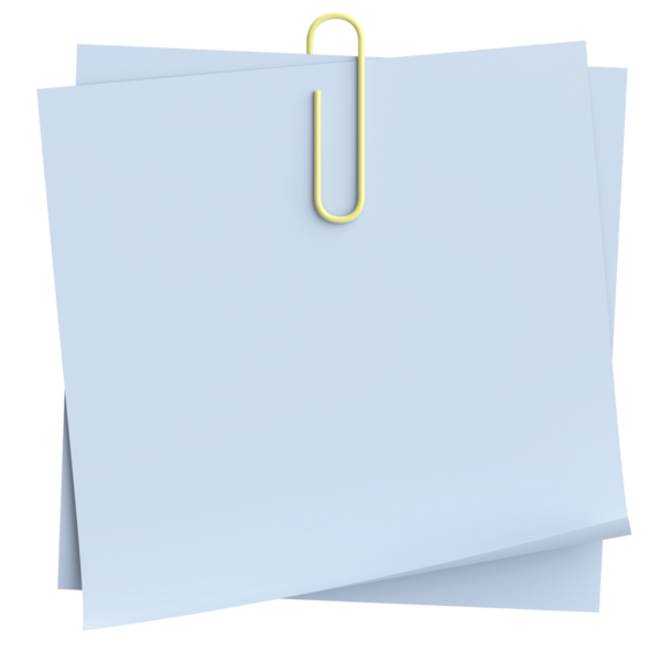 Üç boyutlu not kağıdı. Yapışkan bir not. 3B illüstrasyon.