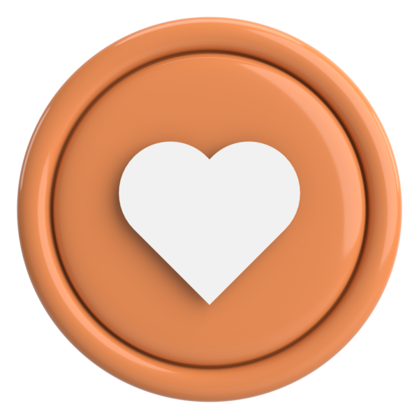 Düğme gibi. İkon gibi. 3B illüstrasyon.