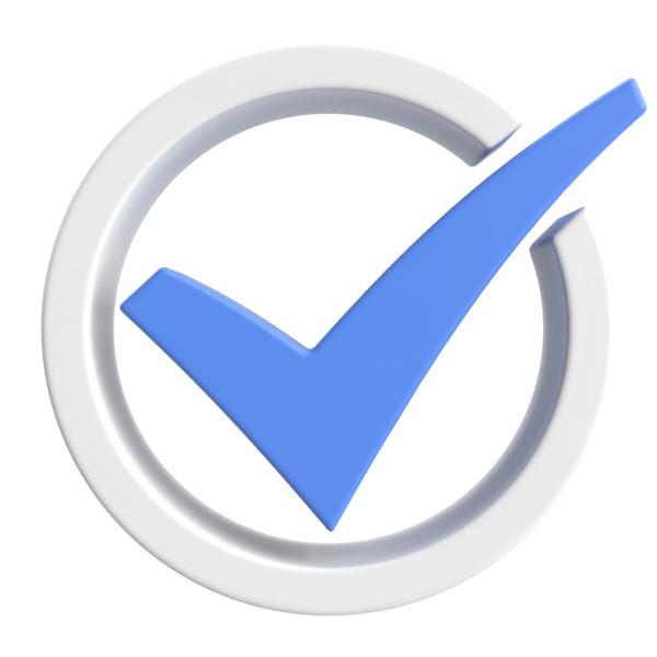 3 boyutlu onay kutusu. İşaretle. 3B illüstrasyon.