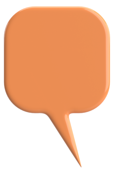 Konuşma balonu. Sohbet balonu. 3B illüstrasyon.