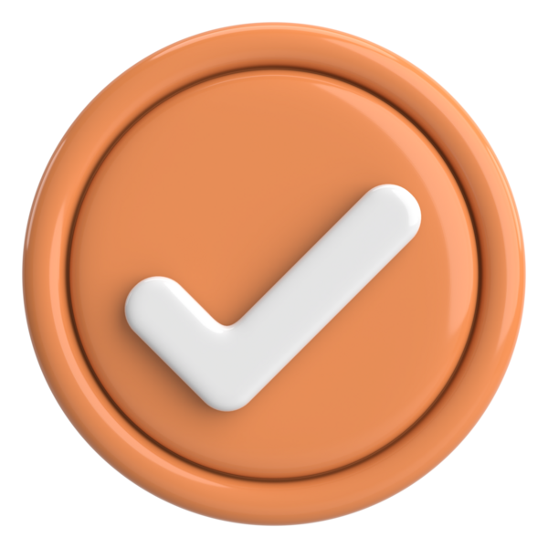 3 boyutlu onay kutusu. İşaretle. 3B illüstrasyon.