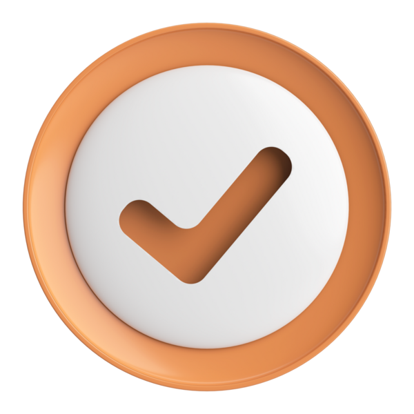 3 boyutlu onay kutusu. İşaretle. 3B illüstrasyon.