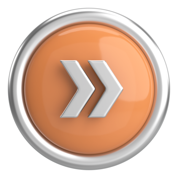 Sonraki düğme. Devam et düğmesi. 3B illüstrasyon.