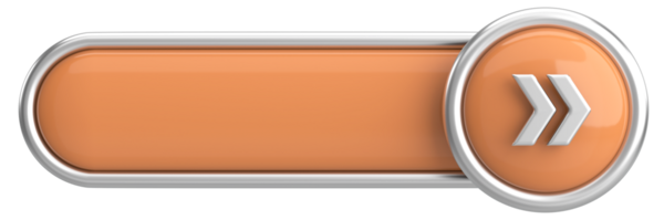 Sonraki düğme. Devam et düğmesi. 3B illüstrasyon.