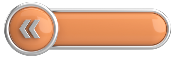 Önceki düğme. Arka düğme. 3B illüstrasyon.