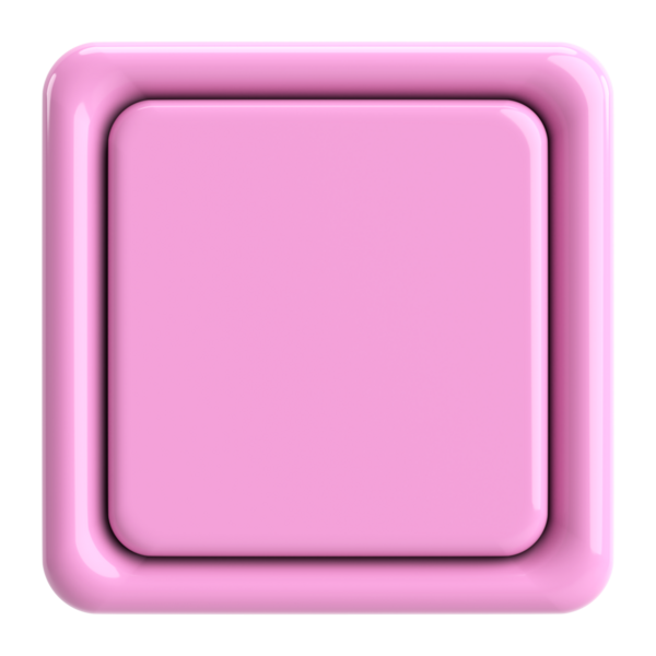 Üç boyutlu düğme. Boş tuş. 3B illüstrasyon.