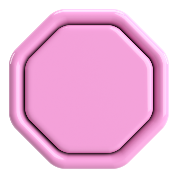 Üç boyutlu düğme. Boş tuş. 3B illüstrasyon.