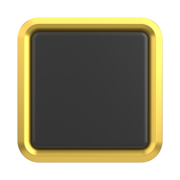 Lüks düğmesi. Boş tuş. 3B illüstrasyon.