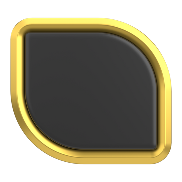 Lüks düğmesi. Boş tuş. 3B illüstrasyon.