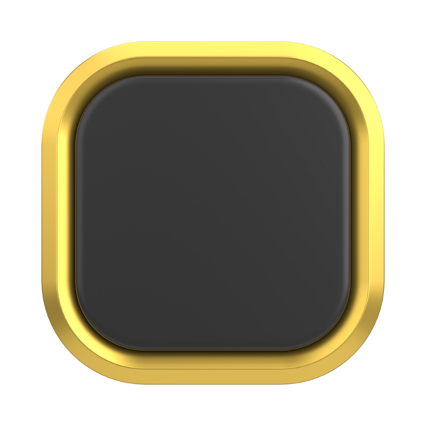 Lüks düğmesi. Boş tuş. 3B illüstrasyon.