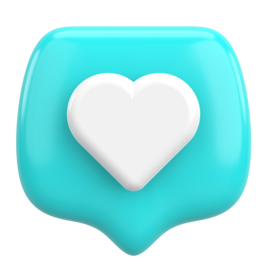 İkon gibi. Düğme gibi. 3B illüstrasyon.