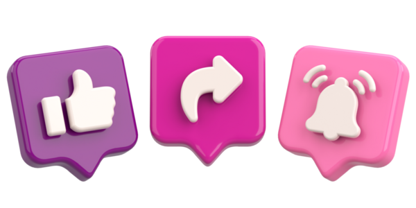 Ortak abonelik simgesi gibi. 3B illüstrasyon.