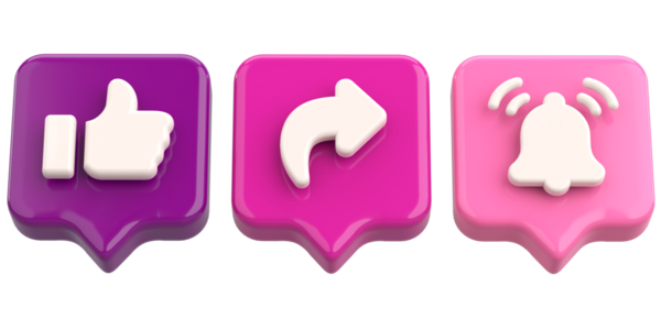 Ortak abonelik simgesi gibi. 3B illüstrasyon.