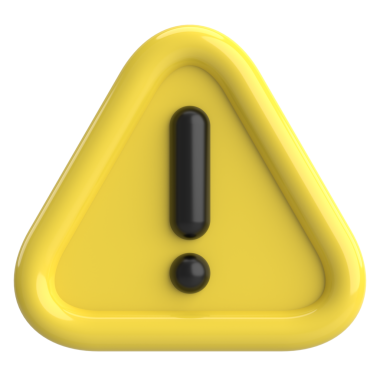 Uyarı işareti. Ünlem işareti. 3B illüstrasyon.