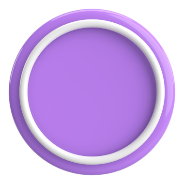 Üç boyutlu daire düğmesi. Boş tuş. 3B illüstrasyon.