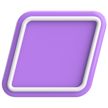 3 boyutlu eşkenar dörtgen düğmesi. Boş tuş. 3B illüstrasyon.