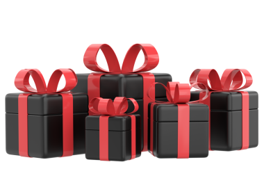 Hediye Kutusu açıldı. Üç boyutlu hediye kutusu. 3B illüstrasyon.