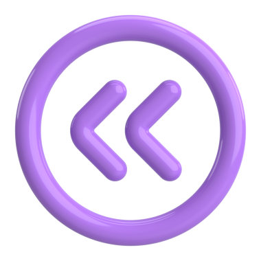 Önceki düğme. Arka düğme. 3B illüstrasyon.