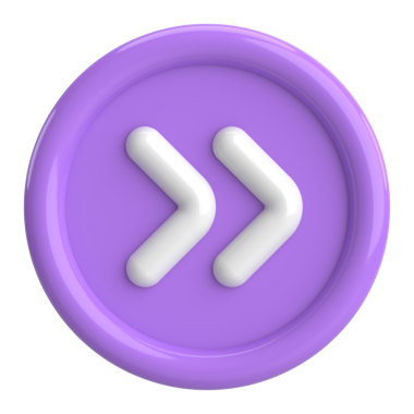 Sonraki düğme. Devam et düğmesi. 3B illüstrasyon.