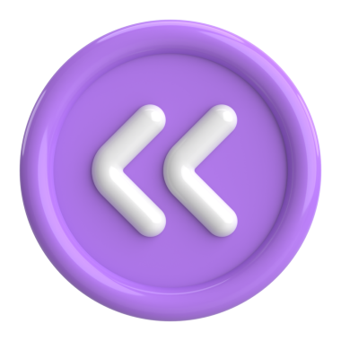 Önceki düğme. Arka düğme. 3B illüstrasyon.