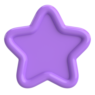 Üç boyutlu yıldız. Yıldız ikonu. 3B illüstrasyon.