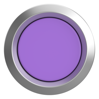 Üç boyutlu daire düğmesi. Boş tuş. 3B illüstrasyon.