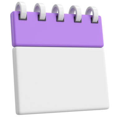 Boş takvim. Üç boyutlu takvim. 3B illüstrasyon.